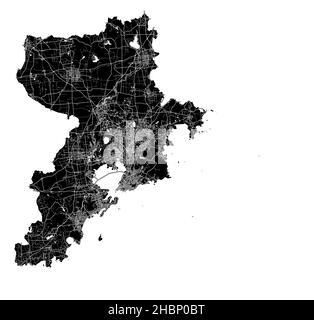 City Map Asia China Qingdao vector illustration Stock Vector Image ...