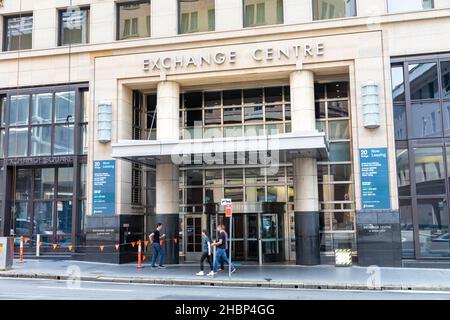 Exchange centre building in Bridge street Sydney houses the australian securities exchange,Sydney,Australia Stock Photo