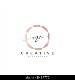 MO Initial handwriting minimalist geometric logo template vector art, Logo for business beauty, fashion, and other art Stock Vector