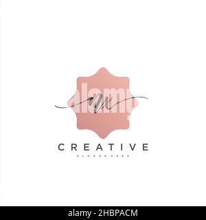 NX Initial handwriting minimalist geometric logo template vector art, Logo for business beauty, fashion, and other art Stock Vector