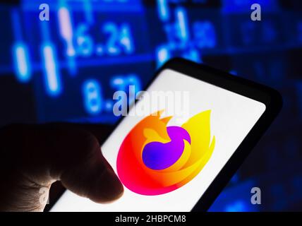 Brazil. 20th Dec, 2021. In this photo illustration the Mozilla Firefox logo seen displayed on a smartphone. (Photo by Rafael Henrique/SOPA Images/Sipa USA) Credit: Sipa USA/17�Թ����� Live News Stock Photo