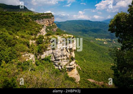 Scenic cliffs in the Tavertet area. Central Catalonia Stock Photo