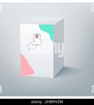 Brand name, logo name, packaging box, free design Stock Vector