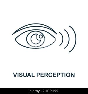 Visual Perception icon. Line element from cognitive skills collection. Linear Visual Perception icon sign for web design, infographics and more. Stock Vector