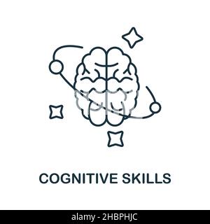 Cognitive Skills icon. Line element from cognitive skills collection. Linear Cognitive Skills icon sign for web design, infographics and more. Stock Vector