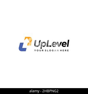 Upgrade design modern sentence cool like UPLEVEL Stock Vector