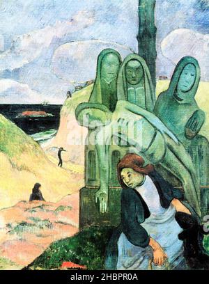 The Green Christ (1889) famous painting by Paul Gauguin Stock Photo - Alamy
