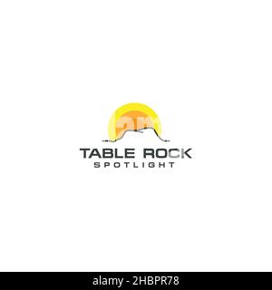 Modern design Table Rock Spotlight logo design Stock Vector