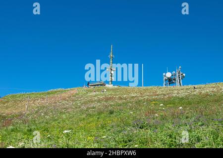 Suisse, Schweiz, Switzerland, Vaud, Waadt, Montreux, Les Rochers-de-Naye, montagnes, Berge, mountains, sommet, Gipfel, summit, top *** Local Caption * Stock Photo