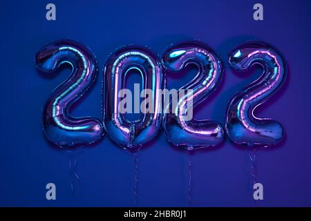 colored balls Celebrate party Poster Object render ballon with ribbon monochrome shot Stock Photo