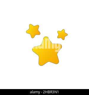 Star icon, ranking mark. Three stars customer product rating review. Stock vector illustration isolated Stock Vector