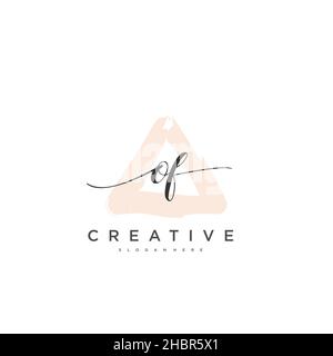 OF Initial handwriting minimalist geometric logo template vector art, Logo for business beauty, fashion, and other art Stock Vector