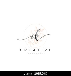OK Initial handwriting minimalist geometric logo template vector art, Logo for business beauty, fashion, and other art Stock Vector