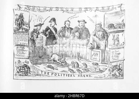 A collection of political cartoons and caricatures from the 1700s and ...