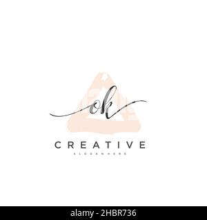OK Initial handwriting minimalist geometric logo template vector art, Logo for business beauty, fashion, and other art Stock Vector