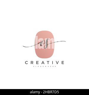 OS Initial handwriting minimalist geometric logo template vector art, Logo for business beauty, fashion, and other art Stock Vector