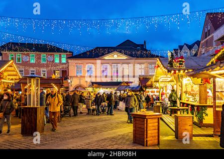 Weihnachtsmarkt in Unna, Nordrhein-Westfalen, Deutschland, Europa |   Christmas market in Unna, North Rhine-Westphalia, Germany, Europe Stock Photo