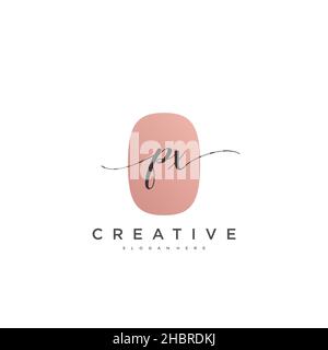 PX Initial handwriting minimalist geometric logo template vector art, Logo for business beauty, fashion, and other art Stock Vector