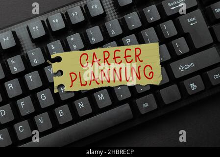 Sign displaying Career Planning. Business showcase Strategically plan your career goals and work success Downloading Documents Concept, Uploading And Stock Photo