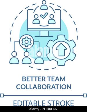 Team collaboration turquoise concept icon Stock Vector Image & Art - Alamy