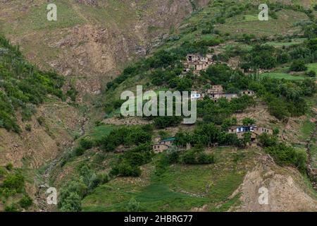 Small village in Badakhshan Province of Afghanistan Stock Photo