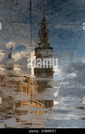 Monuments in Gijon of the Principality of Asturias. Stock Photo