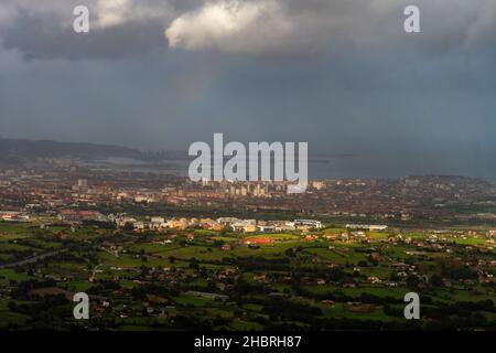 Rural landscapes of the inside from Asturias Stock Photo