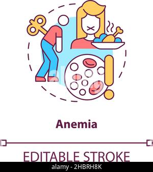 Anemia concept icon Stock Vector