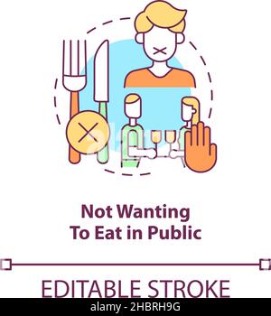 refusal to eat color icon vector illustration Stock Vector Image & Art ...