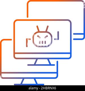 Botnet gradient linear vector icon Stock Vector