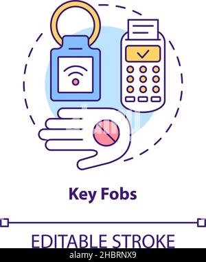 Key fobs concept icon Stock Vector