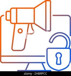 Doxing gradient linear vector icon Stock Vector