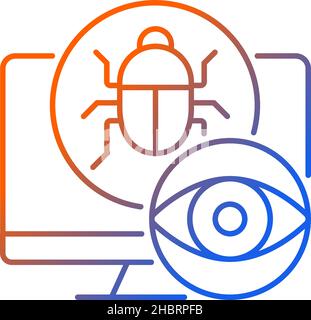 Spyware gradient linear vector icon Stock Vector