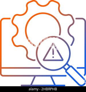 Threat management gradient linear vector icon Stock Vector