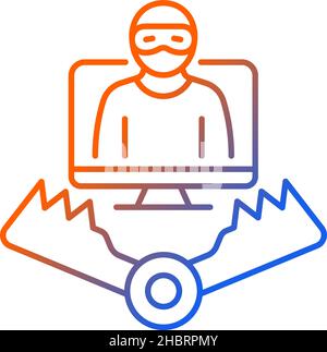 Honeypot gradient linear vector icon Stock Vector