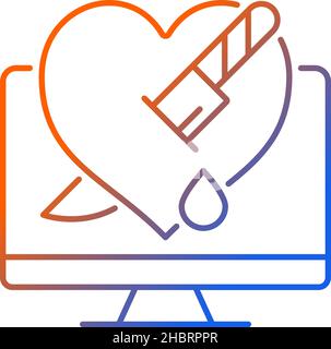 Personal revenge gradient linear vector icon Stock Vector