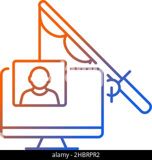 Phishing gradient linear vector icon Stock Vector