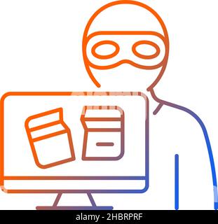 Criminally motivated attack linear icon Stock Vector Image & Art - Alamy