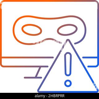 Rootkit gradient linear vector icon Stock Vector
