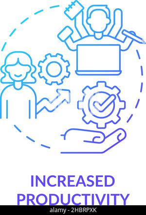 Productivity blue gradient concept icon Stock Vector Image & Art - Alamy