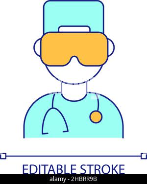 Lab worker RGB color icon Stock Vector Image & Art - Alamy