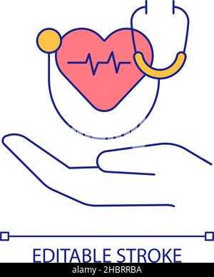 Health insurance RGB color icon Stock Vector