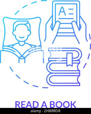 Read book blue gradient concept icon Stock Vector