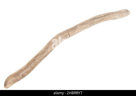 Piece of driftwood isolated on white background. Stock Photo