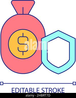 Commercial insurance RGB color icon Stock Vector