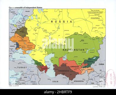Map of the Commonwealth of Independent - Commonwealth Of Independent States Map Ca 1998 2hbrtf9 