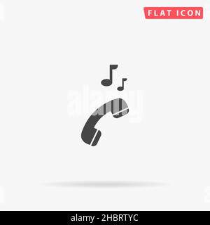 Ringtone flat vector icon. Hand drawn style design illustrations. Stock Vector