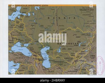 Map of the Commonwealth of Independent - Commonwealth Of Independent States Map Ca 2000 2hbrxky 