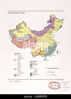 China Linguistic map in Chinese ca. 13 October 2019 Stock Photo - Alamy