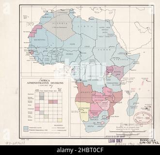 Africa administrative divisions ca.  1962 Stock Photo